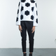 Fuzzy Embroidered Satin Top, $249 (was $498) Everything else I've picked so far is mostly black & white, so I thought I'd hit ya with some navy & white that still looks like black & white from a distance.